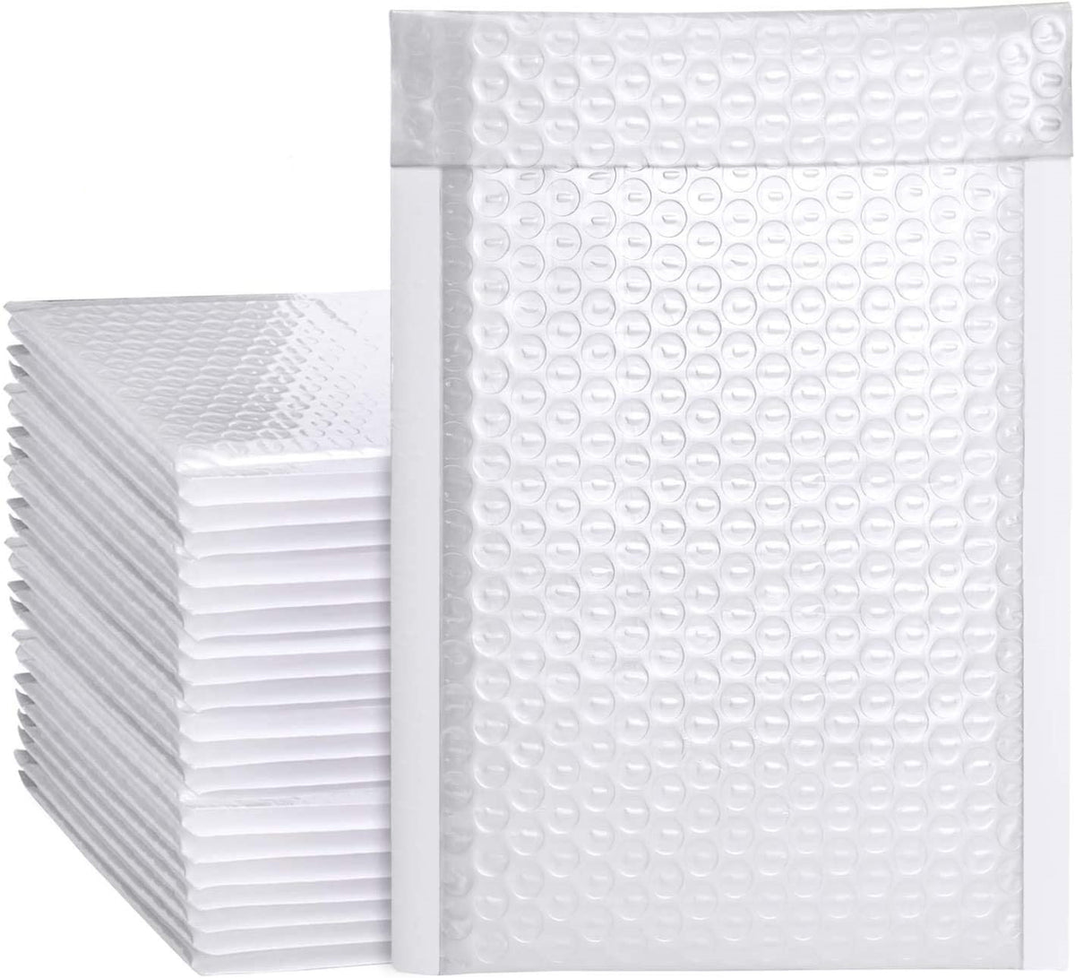 Fuxury Bubble Mailer White, 100 Pack 6x10 Bubble Mailers,Self Seal  Waterproof Mailing Envelopes, Bubble Padded Envelopes, Shipping Bags for