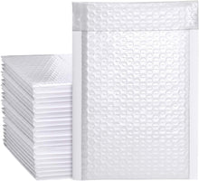 Load image into Gallery viewer, Self Seal Padded Envelopes, Bubble Lined Poly Bubble Mailer, White and Pink, 250 Pcs
