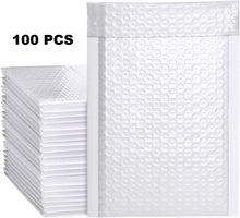 Load image into Gallery viewer, Self Seal Padded Envelopes, Bubble Lined Poly Bubble Mailer, White, 100 Pcs
